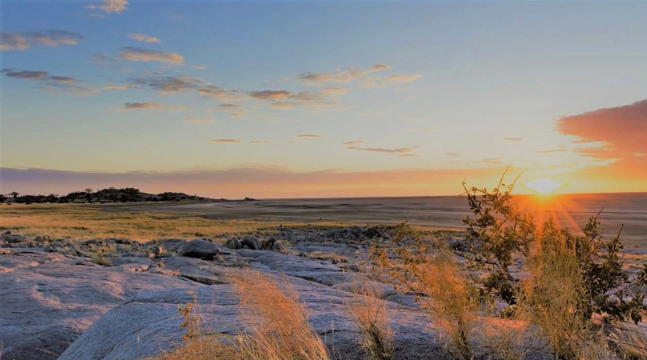 Sunset over Tsodilo Hills
