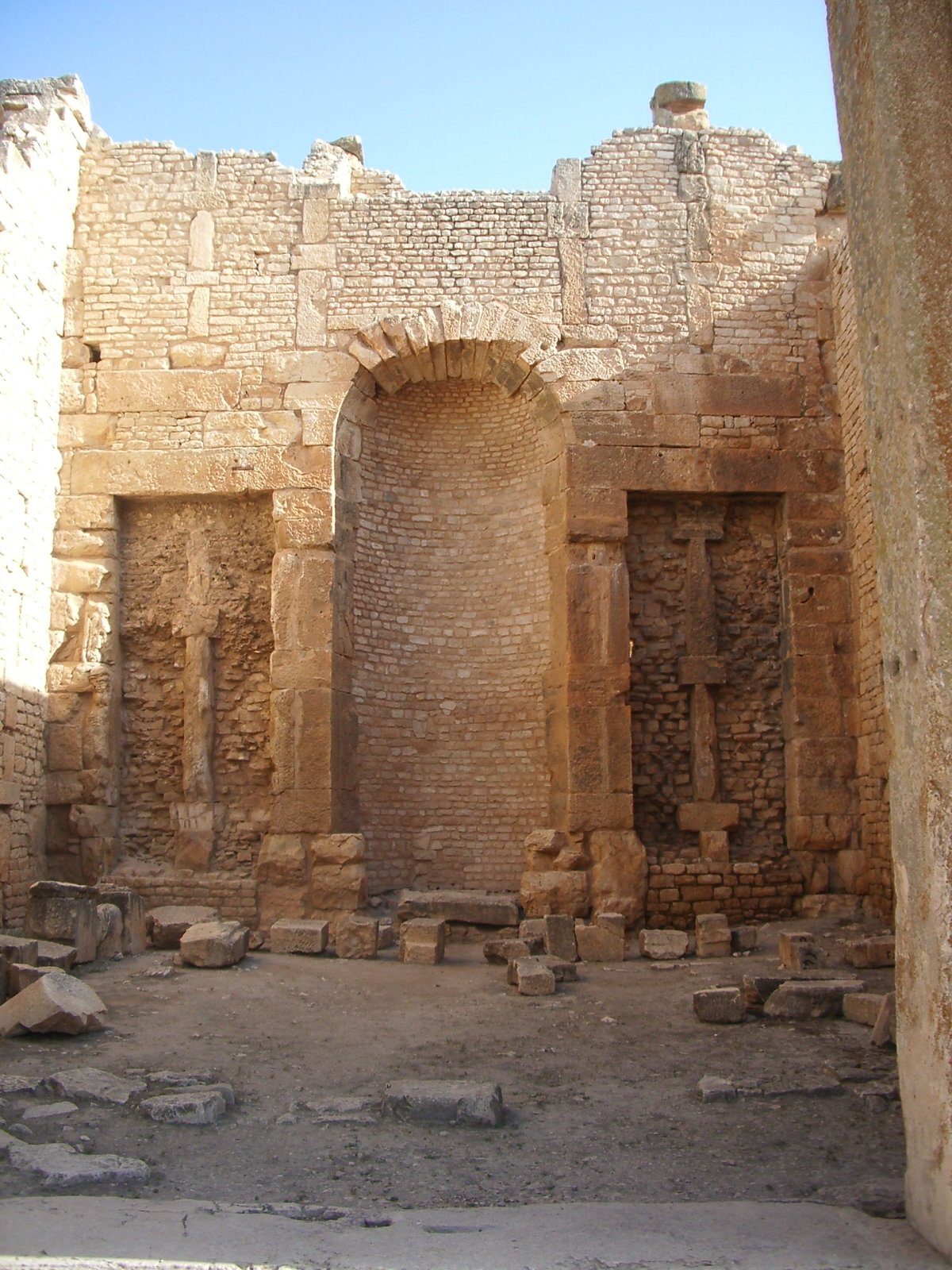 Interior of the Capitol temple at Dougga